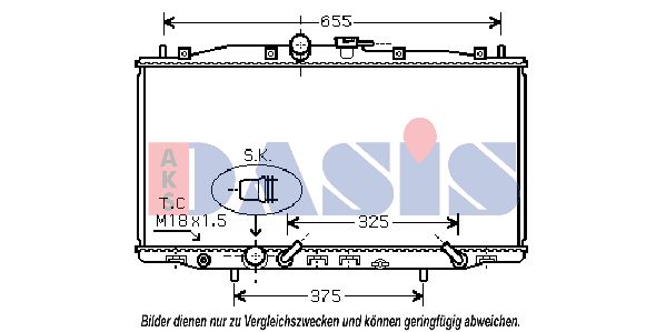 AKS DASIS Jäähdytin,moottorin jäähdytys 100037N